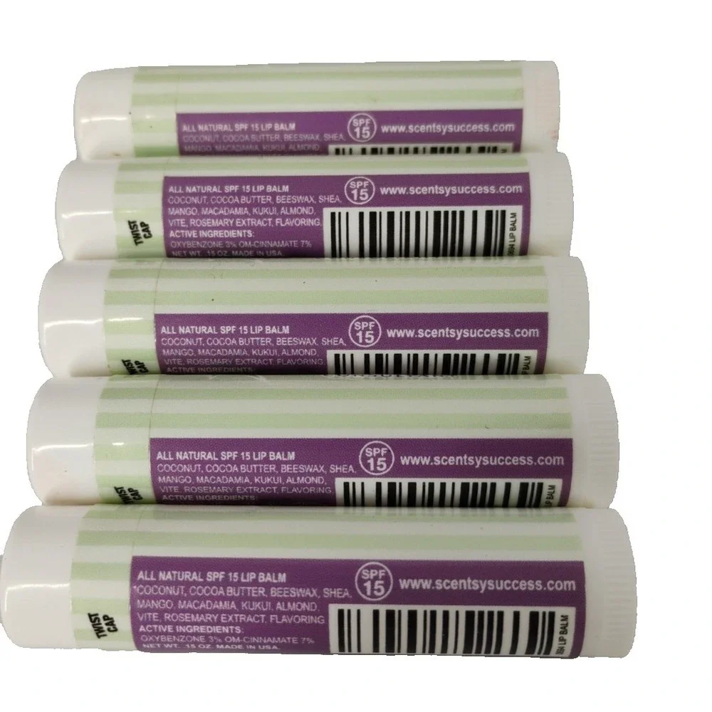 NEW 5x Scentsy Consultant‎ All Natural Lip Balm 15 SPF Sunscreen Chapstick